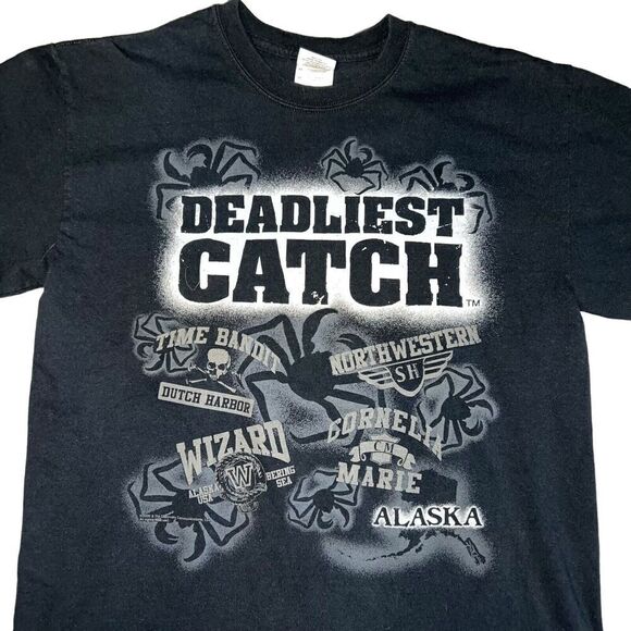 Deadliest Catch T-Shirt Men's Size M Black Bandit Cornelia Graphic T-Shirt 2011 - Picture 2 of 7